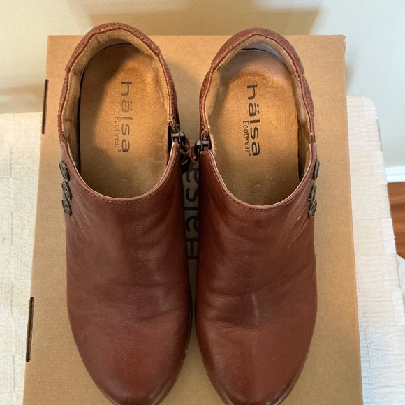 Halsa Devina Wedge Leather Shoe Dark Brown, Size 8 - Picture 7 of 7